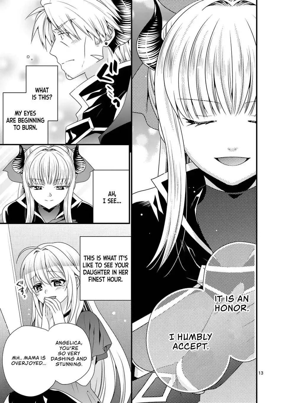 Maou Desu. Onna Yuusha no Hahaoya to Saikon Shita no de, Onna Yuusha ga Giri no Musume ni Narimashita. Chapter 18 14